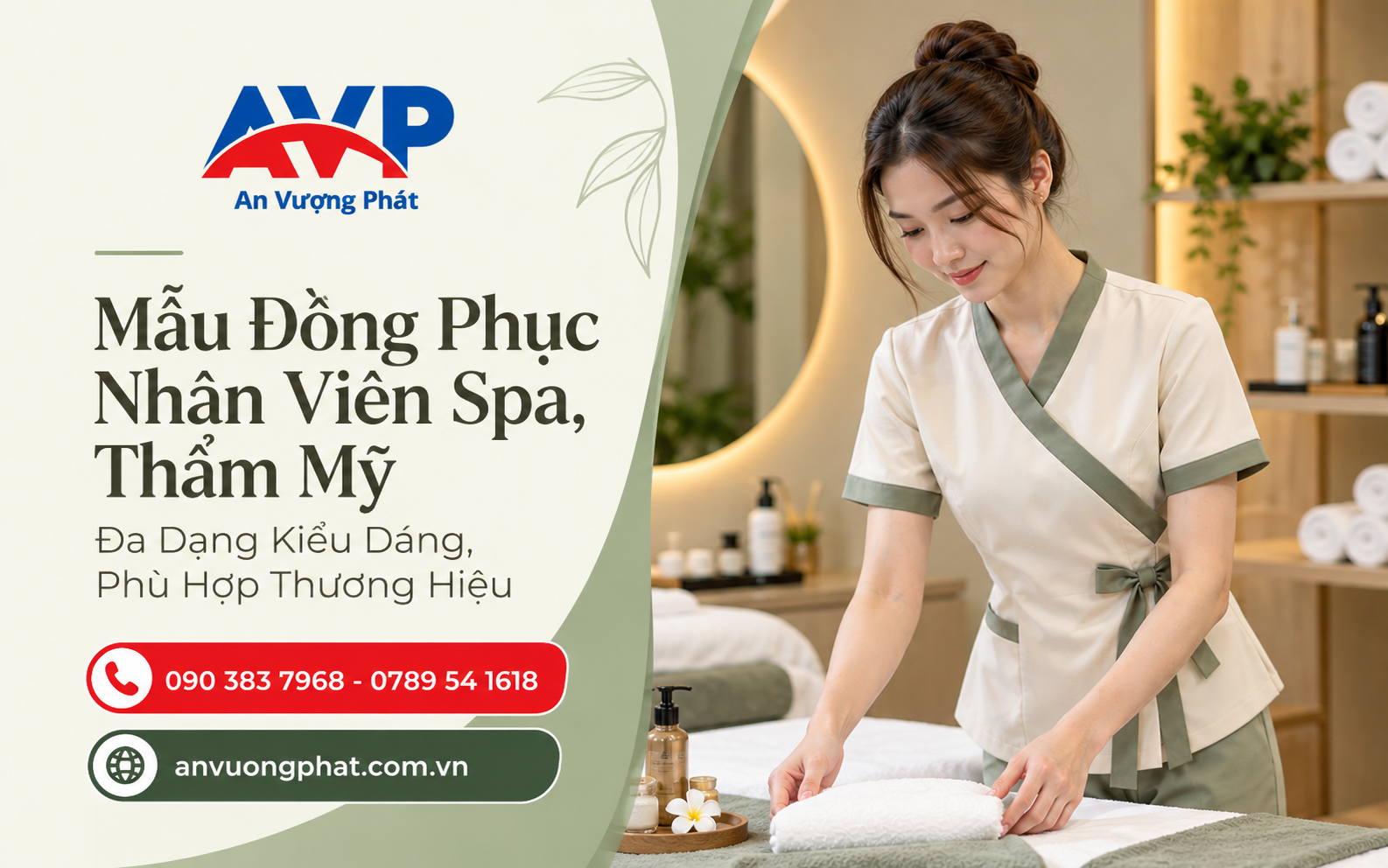 Đồng phục Spa đa dạng kiểu dáng, màu sắc và có thể điều chỉnh theo nhận diện thương hiệu